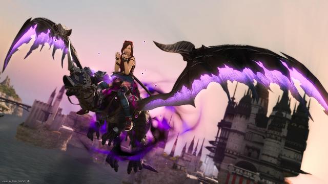 Esi rides her newly obtained Shadow Gwiber through the Lominsan skies with an expression of absolute glee on her face.