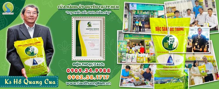 Gạo ST25 - Gạo Ông Cua là chi nhánh DNTN Hồ Quang Trí chuyên cung cấp sỉ và lẻ các loại Gạo ST25 Chính Hãng mang thương hiệu Gạo Ông Cua uy tín chất lượng số 1 tại Việt Nam #gaophuongnam #gaost25 #gaost25chinhang #gaoongcua #gaost25gaoongcua