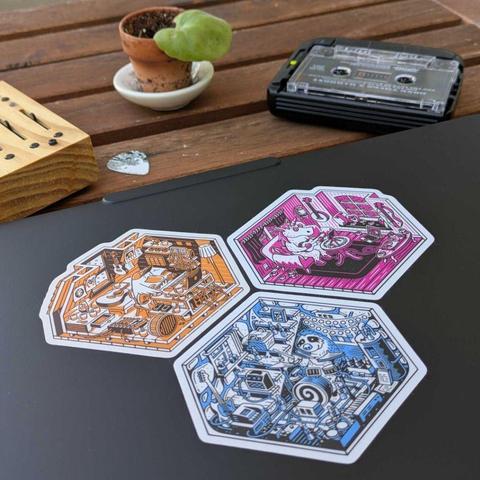 FAWM mascot stickers