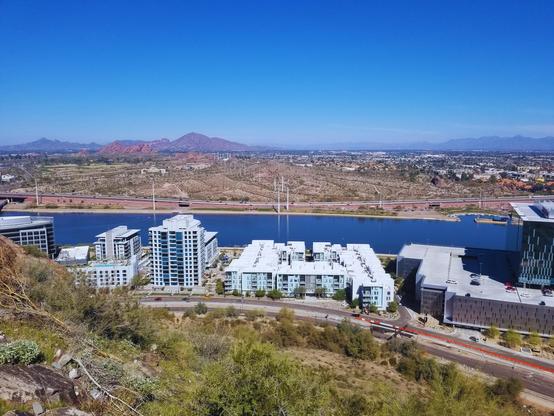 View over Tempe Town Lake from A-Mountain Tempe Arizona