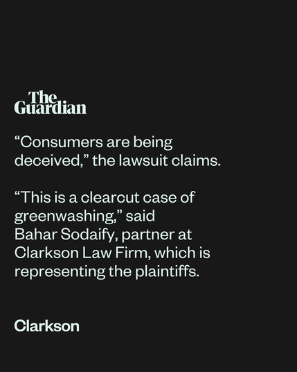 greenwashing lawsuit quote