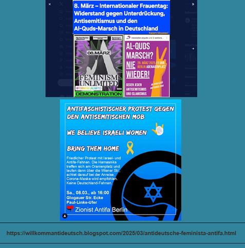 #8März #InternationalerFrauentag: Widerstand gegen Sexis mus , Antisemitismus und den #alquds Marsch in Deutschland Am 8. März, dem Internationalen Frauentag, gehen Frauen in Deutschland auf die Straße, um für ihre Rechte und Gleichberechtigung zu kämpfen. Während hier für Fortschritt demonstriert wird, erleben Frauen im Iran systematische Unterdrückung durch die Islamische Republik.  Besonders betroffen sind Frauen, die für die #JinJianAzadi“ #FrauLebenFreiheit-Bew. kämpfen, darunter #Bahai-Frauen -Angehörige anderer verfolgter Minderheiten.  #feminism #Antideutsche #antifa #SupportIsrael #againstantisemitism #againstputin