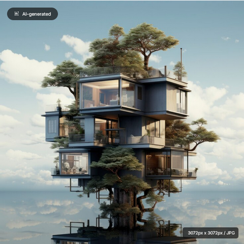 AI-generated photo of a fake house