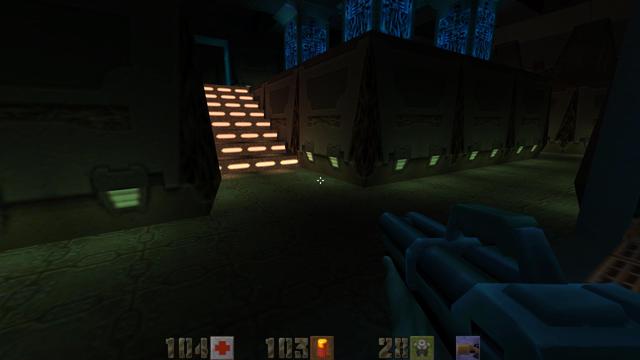 Un pantallazo de Yamagi Quake 2 ejecutado en Linux.