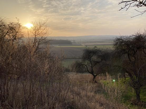 Sonnenuntergang in den Haßbergen.