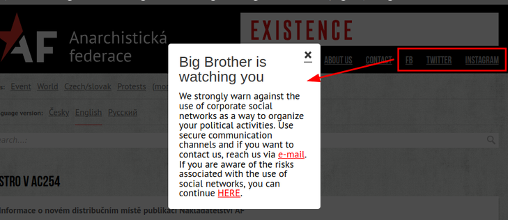 Sadly another leftist group who refuses to ditch oligarchical social networks.  