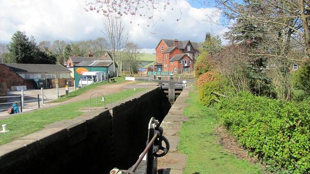 A photo titled "Newcastle Road Lock on the Trent and Mersey Canal", taken near Lock 29, Newcastle Road Lock by David Jones on Flickr.