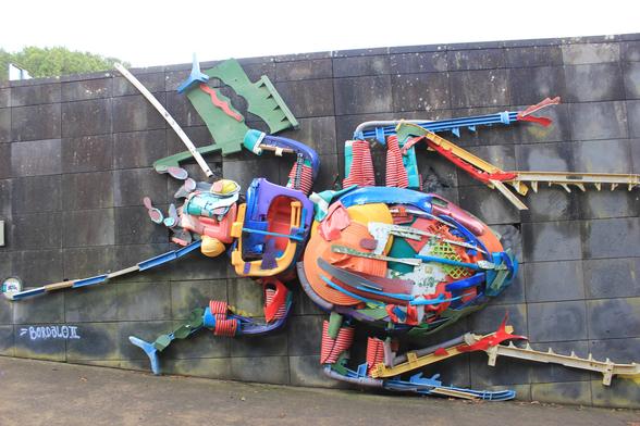 Bordalo II art in Anaga Rural Park, Tenerife