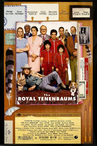 Three posters of the 2001 dramedy “The Royal Tenenbaums” from The USA, Ghana, and Japan. 