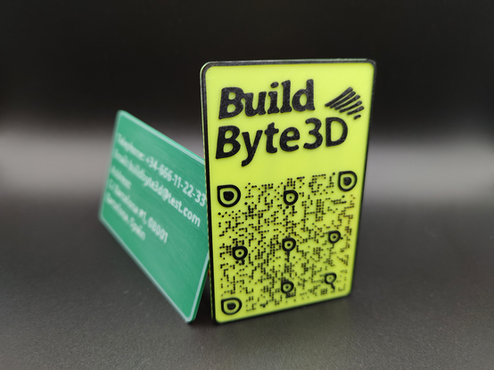 Picture of a 3d printed vCard qr-code