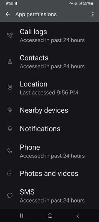 List of items Google Gemini automatically gets permission