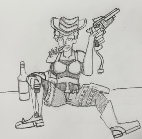 She'll be right with you... after a quick drink