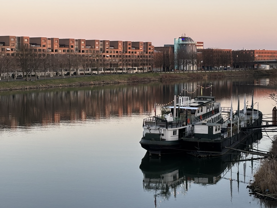 Ondergaande zon boven Céramique (Maastricht)