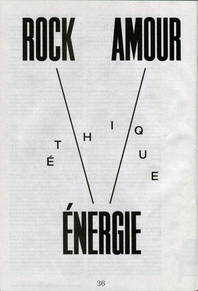 Extrait de l'article Rock, Amour , Éthique Énergie écrit par Marie Pierre Bonniol pour le fanzine Ventoline