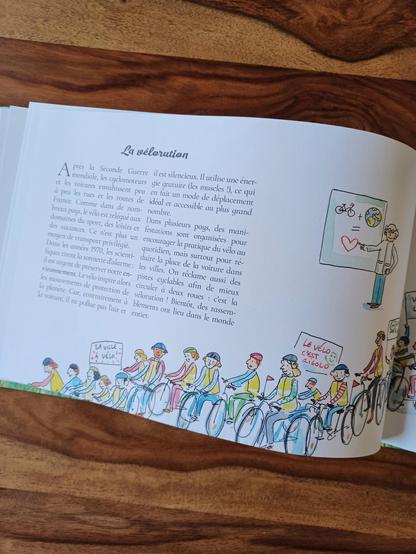 Page extraite du livre intitulée La vélorution