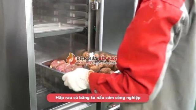 Cách hấp rau củ bằng tủ nấu cơm công nghiệp