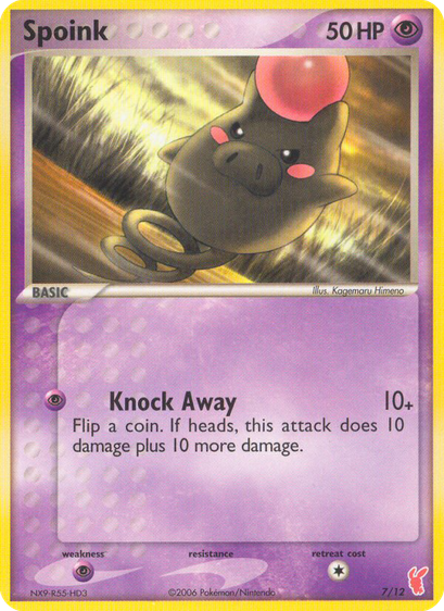Spoink (EX Trainer Kit 2 Plusle) released 2006/03/01. Illustrated by Kagemaru Himeno.