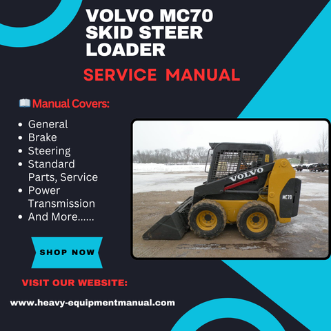 VOLVO MC70 SKID STEER LOADER SERVICE MANUAL 