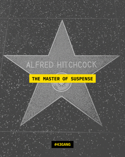 Alfred Hitchcock's star on Hollywood walk of fame.