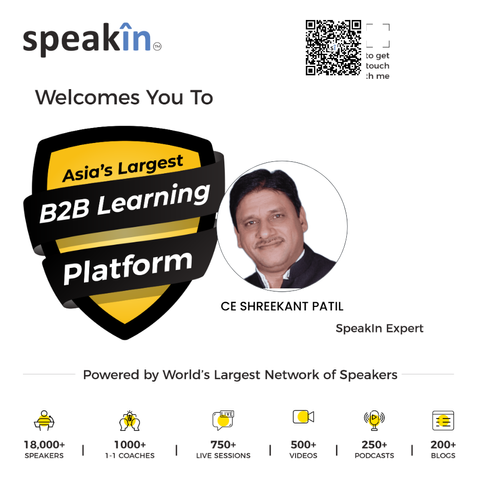 CE Shreekant Patil is founder at PARENTNashik, (100 % Export to Europe). He is Committee chairman at NIMA Startup Hub, Maharashtra Chamber of Commerce, Vice President at IBSEA, GFID & MSMECCII, Advisor at United Marathi International Chamber,  GIBF, Founder member at FOEII University, Delhi, Chartered Engineer with DGFT, Valuer, with 30 years of industrial experience now Sr. Consultant at NPC India (Under Ministry of Commerce & Industry – Govt of India). Mentor at Govt of India Initiatives: MAARG, BHASKAR, Startup India, WEP, STPI, BIRAC, AYE, MeitY Startup Hub, IIT Bombay, IIT Madras, Certified LEAN, ZED, Consultant, Euro Exim Bank, AfDB, Asian Development Bank, SIDBI, United Nations, European Commissions, Registered (Govt of India) Trainer, Assessor at NSDC (Skill India), PoP at UGC, Volunteer Startup Mentor at AICTE – Vidyanjali Programme, Independent Director, Niryat Bandhu, Udyami Mitra at Khadi India, Associated with EEPC, SEPC, APEDA, Council member at International Trade Council – Business for innovation & technology, member, reviewer, mentor at Asian Council of Science Editors, IFERP, Global Harmonization Initiative, Cluster collaboration- European Union, mentor at MentorMe program of European Institute of Innovation and Technology (EIT), Sustainability Ambassador for UNSDG – SPSC- UK. 
Website:- https://shreekantpatilmentor.wordpress.com 
