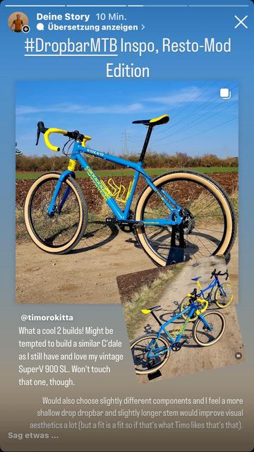 What a cool 2 builds! Might be tempted to build a similar C'dale as I still have and love my vintage SuperV 900 SL. Won't touch that one, though.
Would also choose slightly different components and I feel a more shallow drop dropbar and slightly longer stem would improve visual aesthetics a lot (but a fit is a fit so if that's what Timo likes that's that).