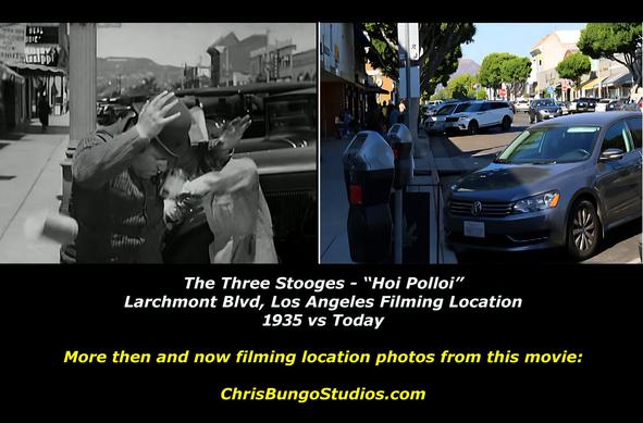 Filming location then and now The Three Stooges movie location from the film Hoi Polloi.
