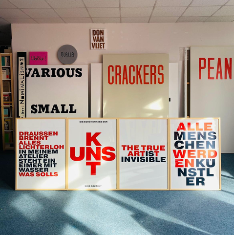 Atelier Marcus Neufanger, Front row: 4 posters in 70 x 100 cm format.