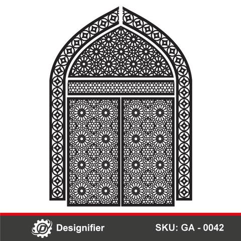 Islamic Mosque Gate DXF GA0042 