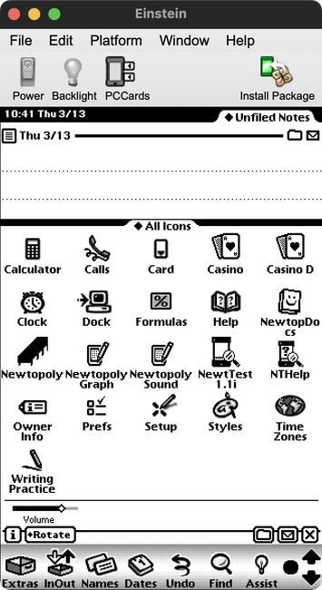 Apple Newton emulator Einstein.