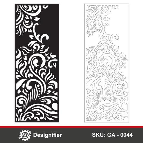 Floral Ornament Door DXF GA0044