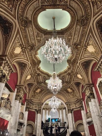 Ceiling in the entryway of the Boston Opera House