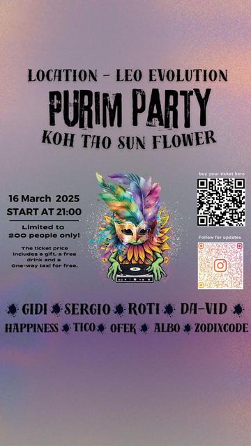Ad for psytrance party at Koh Tao, Thailand