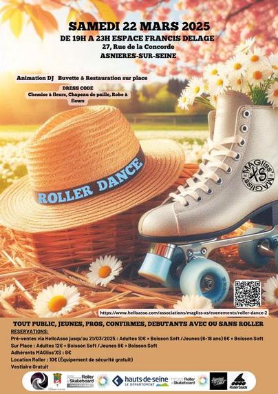 soirée roller dance printemps 2025 à asnières