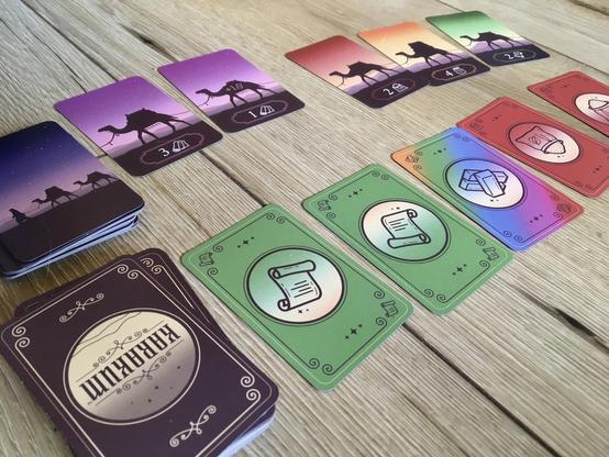 Closeup of a card game “Karakum”