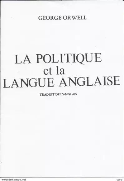 livre "La politique et la langue anglaise" de George Orwell
