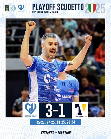 Cisterna Volley - Trento 3-1