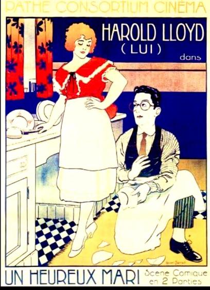 French poster for the 1921 Harold Lloyd silent comedy “I Do”.