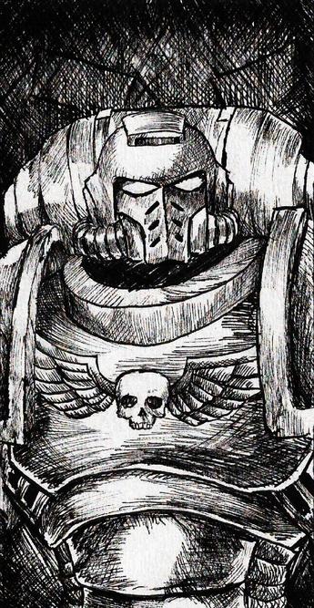 a space marine or adeptus astartes from warhammer 40k