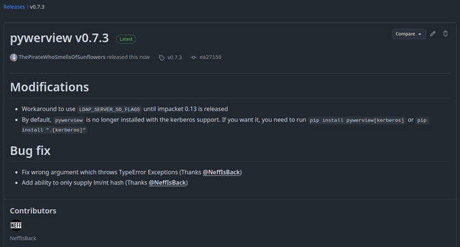 pywerview 0.7.3 changelog
