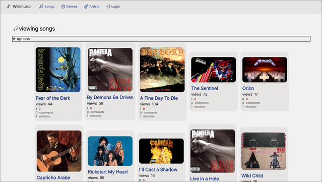 screenshot showing wikimusic v0.1.4
