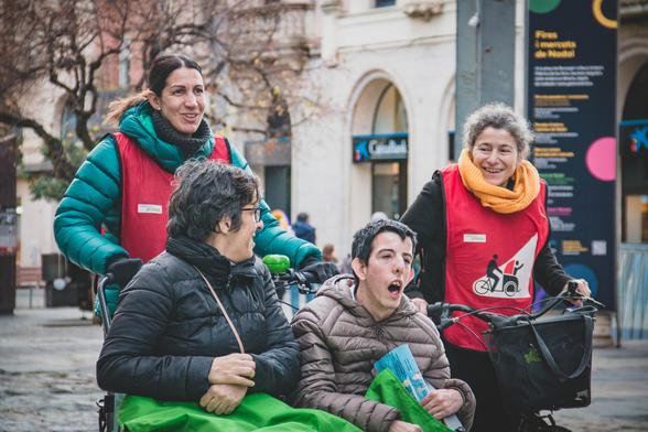 persones participant al projecte en bici sense edat