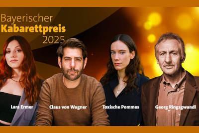 Bayerischer Kabarettpreis - die Preisträger 2025
Die Preise gehen an Claus von Wagner, Lara Ermer, Georg Ringsgwandl und @toxische_pommes. Moderation Martin Frank.
http://www.kabarett-news.de/News-vom-18.03.2025-bay-kabarettpreis.html
Foto Copyright BR - Bayerischer Rundfunk und Lustspielhaus 