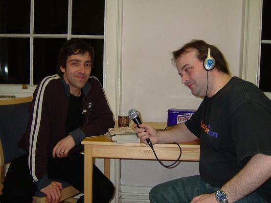 20 years ago today: Paul Golder interviewing Andrew Collins at Billericay Library as part of the Essex Book Festival