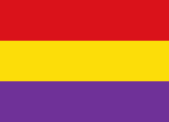 La bandera Tricolor de la Segunda Y futura Tercera República española ❤️💛💜