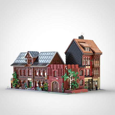 Custom LEGO model of buildings in Lüneburg, Germany, by Benjamin Albrecht from albrick.de