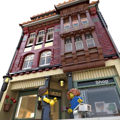Custom LEGO model of buildings in Lüneburg, Germany, by Benjamin Albrecht from albrick.de