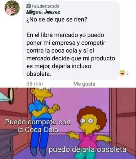 Un pavo cualquiera dice que va a montar su empresa, competir con Coca-Cola, y dejarla obsoleta.