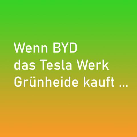 Text: Wenn BYD das Tesla Werk Grünheide kauft ...