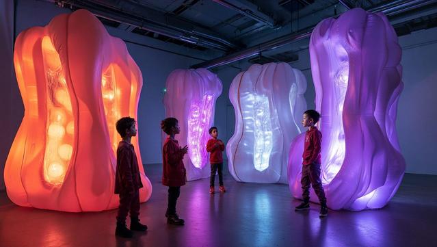 Worlds of play, creativity and exploration for young children
High density foams, soft fabrics and varied textures give the surfaces the ability to produce multiple sensations.