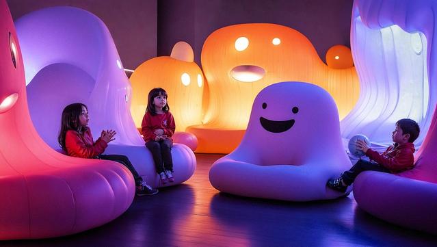 Worlds of play, creativity and exploration for young children
High density foams, soft fabrics and varied textures give the surfaces the ability to produce multiple sensations.